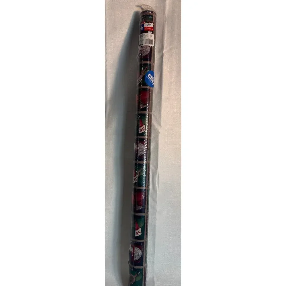 Texas Holiday Christmas Wrapping Paper 100 sqft  30” long sealed- slight tear